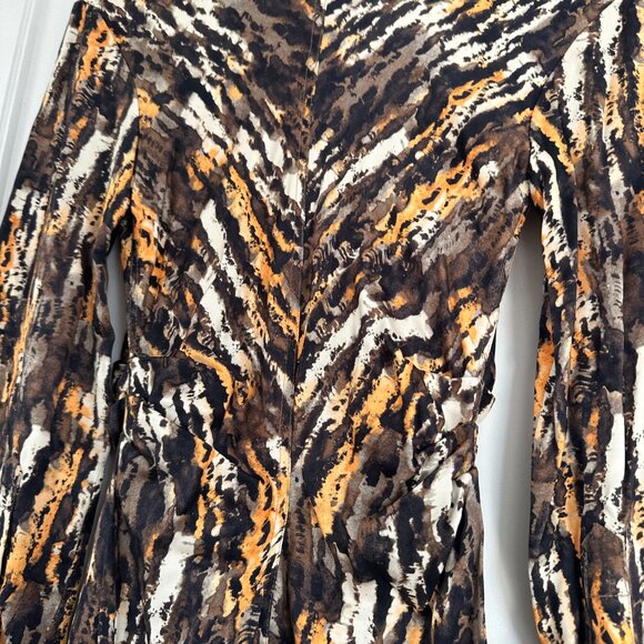 Nanushka Zada Shirt Dress In Watercolor Abstract-Print Button Front Size Small - Picture 10 of 10